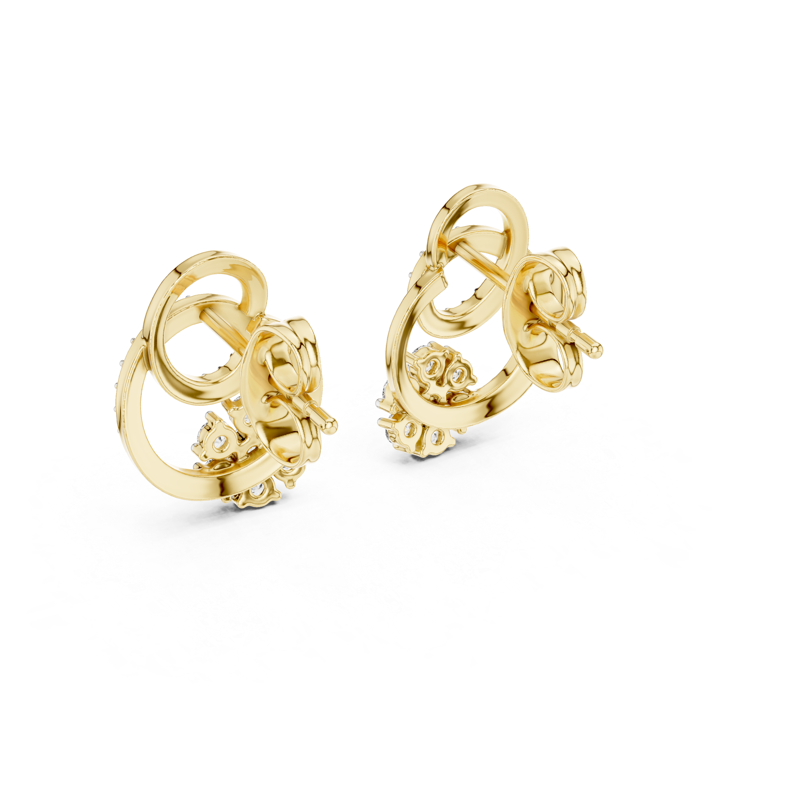 In Orbit, 9KT Gold Lab Grown Diamond Studs