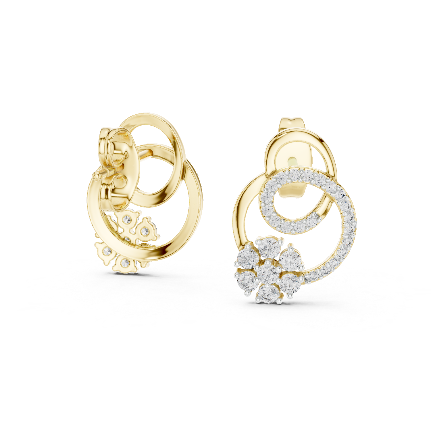 In Orbit, 9KT Gold Lab Grown Diamond Studs