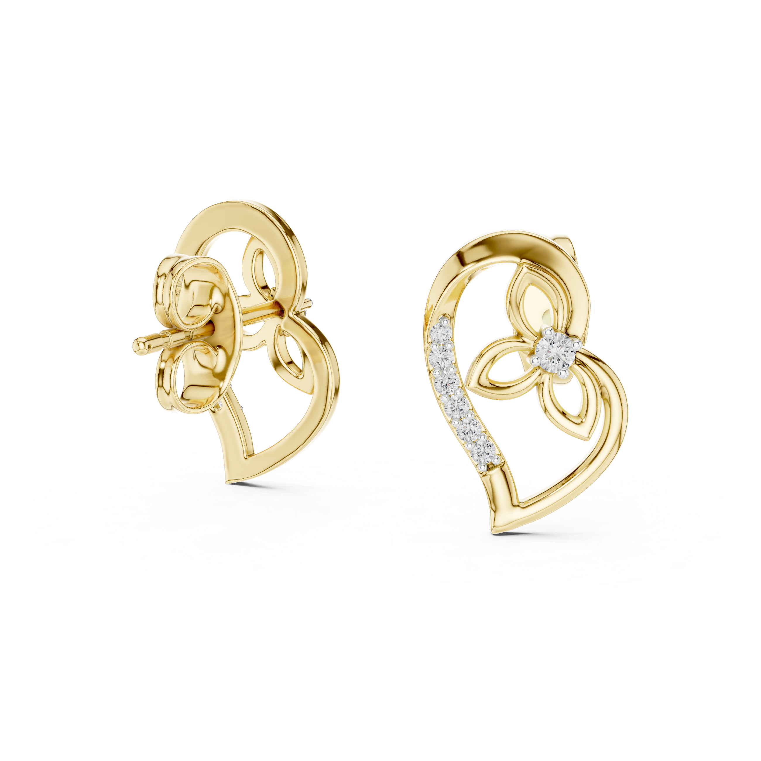 Intertwined, 9KT Gold Lab Grown Diamond Studs