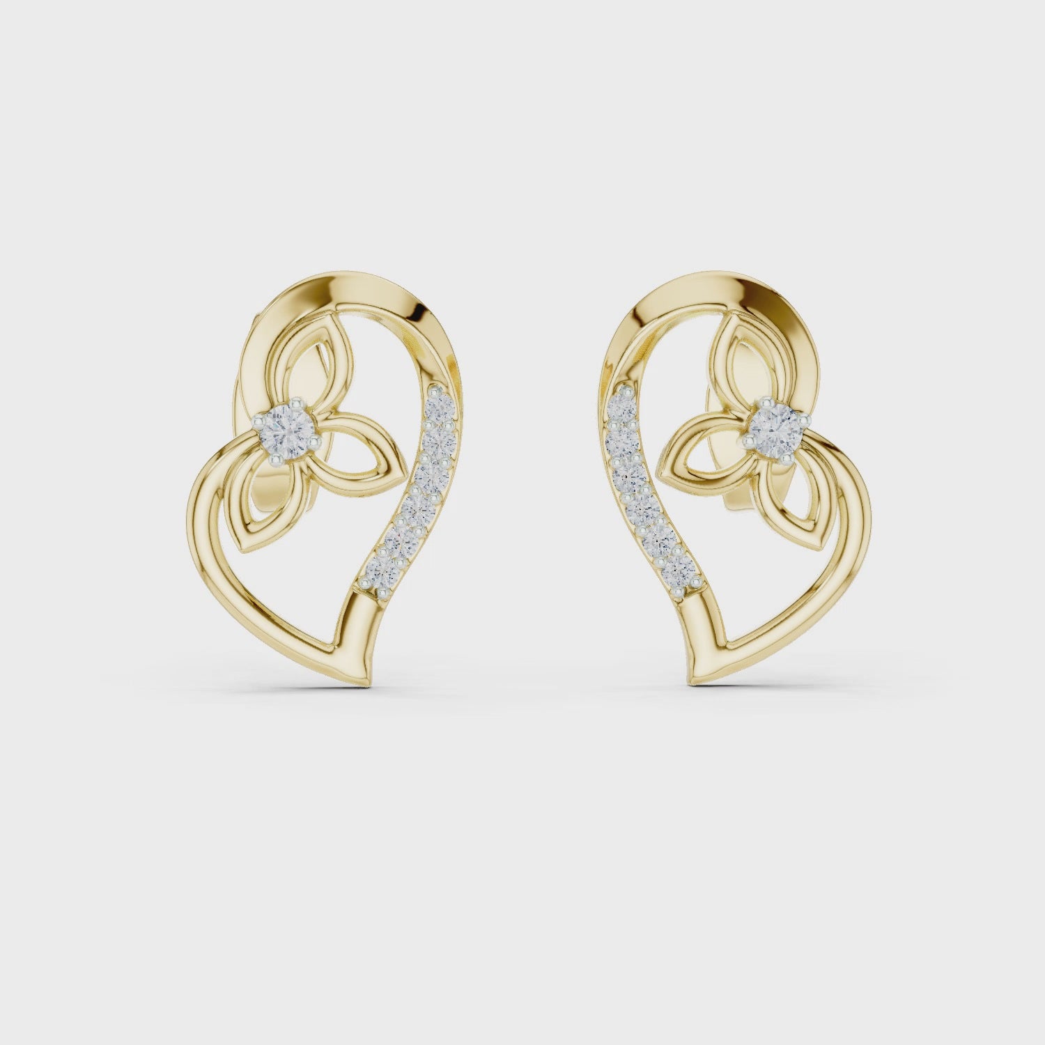 Intertwined, 9KT Gold Lab Grown Diamond Studs